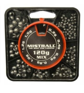Zestaw ciężarków, śrucin Mistrall / miękkie / 0,2 g - 1,5 g / 120 g / *AM-6004096*