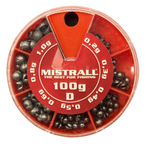 Zestaw ciężarków, śrucin Mistrall / miękkie / 0,2 g - 1,0 g / 100 g / *AM-6004094* sklep wędkarski makarfish 1