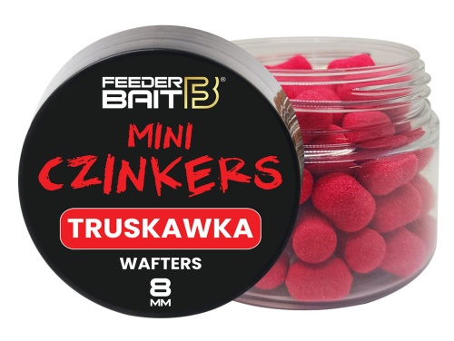 Kulki proteinowe mini Czinkers Feeder Bait / Truskawka / czerwony / 6 x 8 mm / 25 ml / *FB42-4* sklep wędkarski makarfish 1