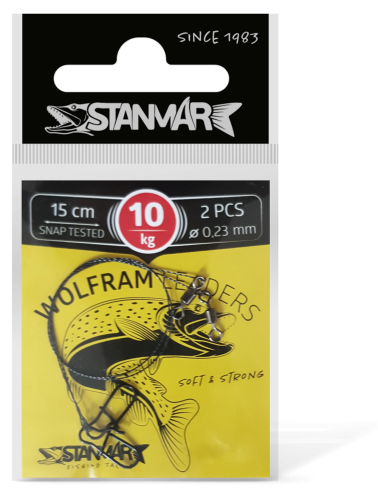 Przypony wolframowe Stan-Mar / 10 kg / 15 cm / 0,23 mm / 2 szt / *PWDR1510* sklep wędkarski Makarfish