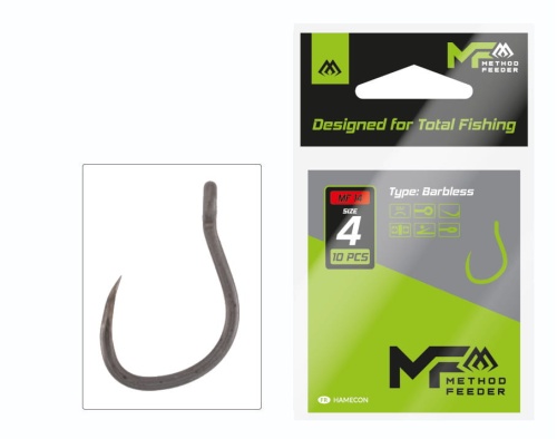 Haczyki Mikado Method Feeder MF 14 / bezzadziorowe / no 4 / 10 szt / *HMF14B-04* sklep wędkarski Makarfish