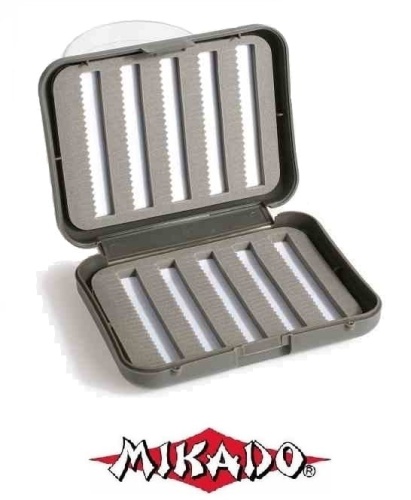 Pudełko na akcesoria muchowe , blaszki , mormyszki Mikado / jednostronne / 12,4 x 9,2 x 3,0 cm / *UAM-002C* sklep wędkarski makarfish 1