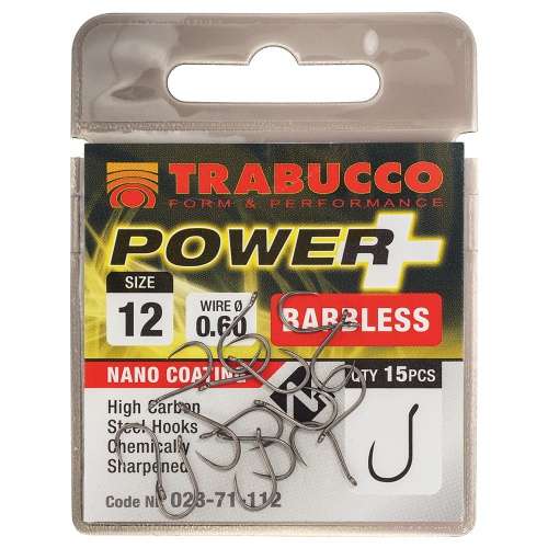 Haczyki Trabucco Power + / No 12 / 15 szt / bezzadziorowe / *023-71-112* sklep wędkarski makarfish 1