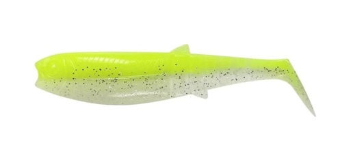 Przynęta gumowa Savage Gear Cannibal Shad / 10 cm / 9 g / Fluo Yellow Glow / *77108* sklep wędkarski Makarfish