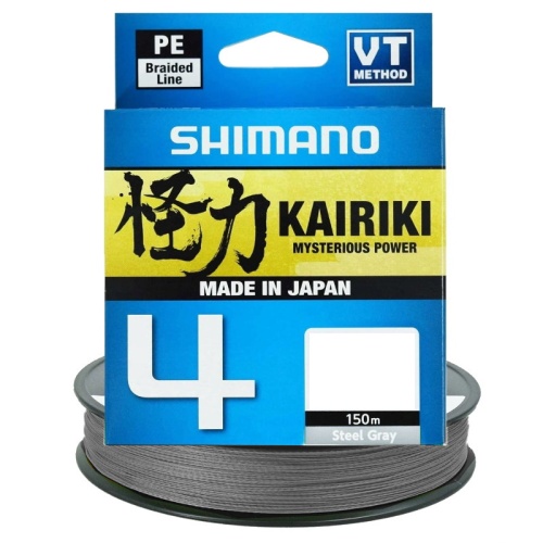 Plecionka Shimano Kairiki 4 / Steel Gray/ 0,16mm / 150m / 8,10kg *LDM54TE1516015S* sklep wędkarski makarfish 1