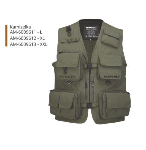 Kamizelka Mistrall Zielona River / XL / *AM-6009612* sklep wędkarski makarfish