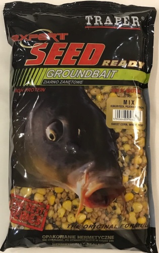 Mix ziaren zanętowych Traper / kukurydza, pszenica, konopie  / 1 kg / *03001*   sklep wędkarski makarfish