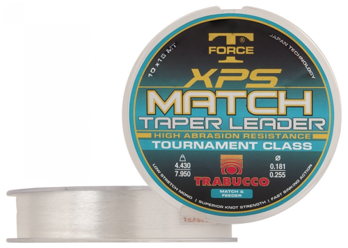 Przypon strzałowy, żyłka Trabucco XPS Match Taper Leader / 10 szt x 15 m / 0,181 > 0,283 mm / *052-02-030*  sklep wędkarski makarfish.png