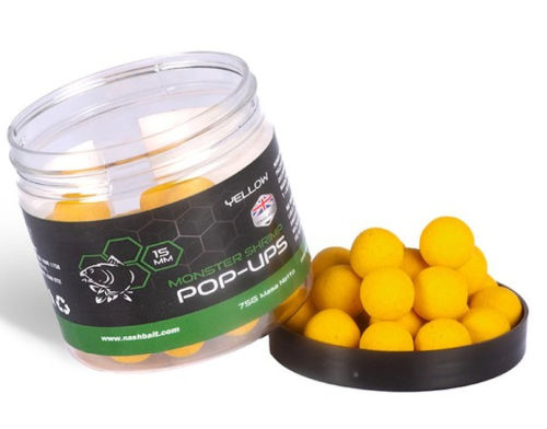 Kulki pływające Nash Pop Ups / Monster Shrimp / 75 g / 12 mm / Yellow/ *B6530* sklep wędkarski Makarfish