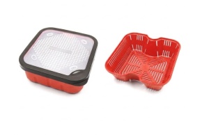 Pudełko, pojemnik do namaczania pelletu z sitkiem Mistrall / 2 litry / 16,5 x 16,5 x 8,5 cm / *AM-6101172*     