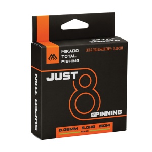 Plecionka Mikado Just 8 BRAID Szara / 0,30mm / 150m / 22,30kg *Z51GY-030-150*             