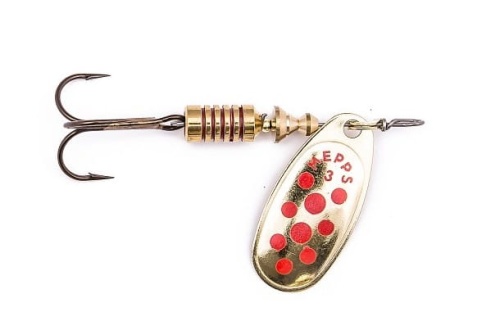 Błystka obrotowa Mepps / Comet Decorees / Złota w czerwone kropki / # 0 / 2.0 g / sklep wędkarski makarfish 