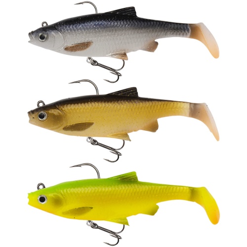 Zestaw gum Savage Gear 3D Roach Paddle Tail / 3 szt / 3 kolory / 12,5 cm / 35 g / *57446* sklep wędkarski makarfish