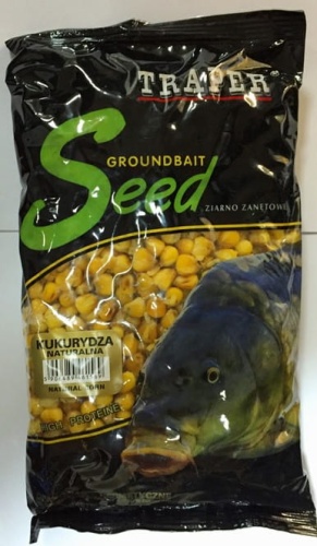 Kukurydza zanętowa, haczykowa Traper  Naturalny  1 kg  03002 makarfish.jpg