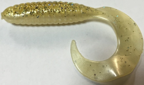 Twister Relax  złota perła  przeźroczysto-kremowa z czarnym i srebrnym brokatem   9 cm   sklep wędkarski makarfish 1.jpg