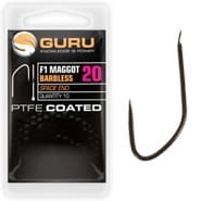 Haczyki Guru F1 Maggot  / No 20 / pokryte teflonem / z łopatką / bezzadziorowe / 10 szt / *GF1M20* sklep wędkarski makarfish 1