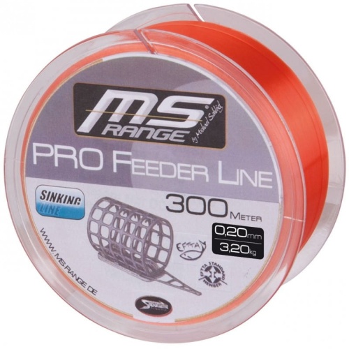 Żyłka MS Range Pro Feeder Line / 0,18 mm / 300 m / 2,59 kg / pomarańczowa / *1406118* sklep wędkarski makarfish