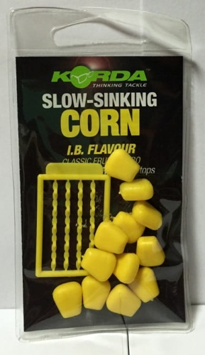 Sztuczna kukurydza Korda Slow-Sinking - wolno tonąca   I.B. Flavor Żółte  małe  12szt. + stoperki  makarfish.jpg