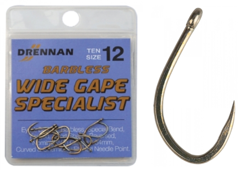 Haczyki Drennan Wide Gape Specialist / Barbless - bezzadziorowe / No 14 / 10 szt / 69-026-014*  sklep wędkarski makarfish 1 .png