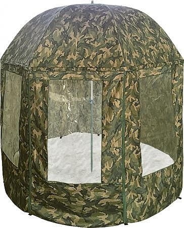 Parasol wędkarski Jaxon / Kamuflaż / zabudowany / 3 okna / *AK-KZS046* sklep wędkarski Makarfish