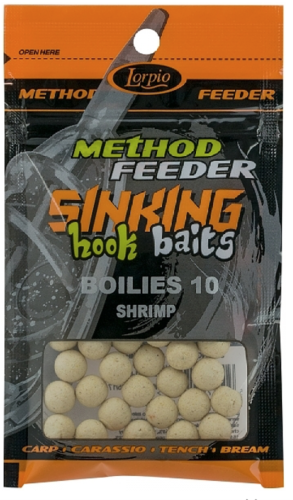 Kulki proteinowe Lorpio Hook Baits : Sinking - tonące : Shrimp - Krewtka : 10 mm : 20 g : *DD-001-002*  sklep wędkarski makarfish.png