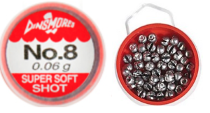 Ciężarki, śruciny Dinsmores / No. 8 - 0,06 g / 25g op /  *CD-ZN08*