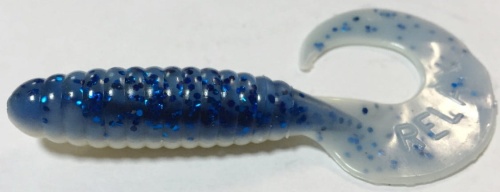 Twister Relax  biała  niebieska z niebieskim brokatem  9 cm sklep wędkarski makarfish 1.jpg