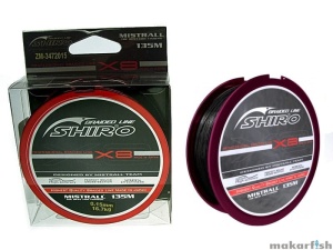 Plecionka Mistrall Shiro X8 Black /0,25mm /135m / 8 splotów   