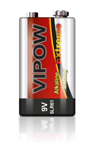 Bateria alkaliczna Vipov Extreme / 9 V - 6LR6 / sygnalizatory, centralki / *BAT0092B* sklep wędkarski makarfish 2 