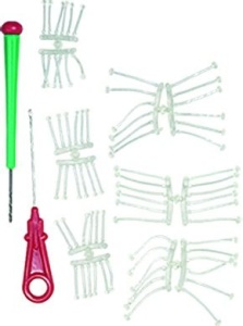 Zestaw do kulek pelletu Stonfo gumki + wiertło + igła AS-140