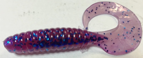 Twister Relax  fioletowa z niebieskim brokatem   9 cm  sklep wędkarski makarfish.jpg