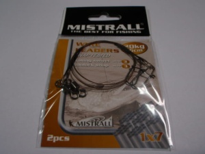 Przypon stalowy Mistrall 1x7 / 25cm / 20 kg / 2szt /*AM-6310014*