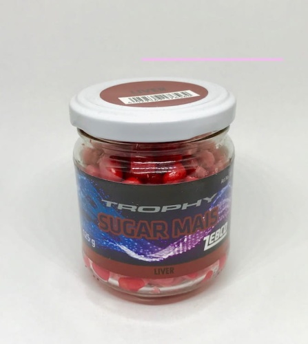 Kukurydza wędkarska w słoiczku Zebco Trophy / Wątroba / czerwona / 125g / *3802001* sklep wędkarski makarfish 