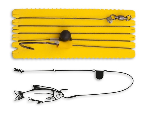 Zestaw sumowy Black Cat Single Hook Rig wth Rattle / Hak - 8/0  / 120 cm / 100 kg / *4336114*  sklep wędkarski makarfish