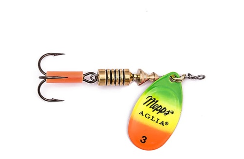 Błystka obrotowa Mepps / Aglia Fluo / tiger / # 1 / 3.5 g / sklep wędkarski makarfish 