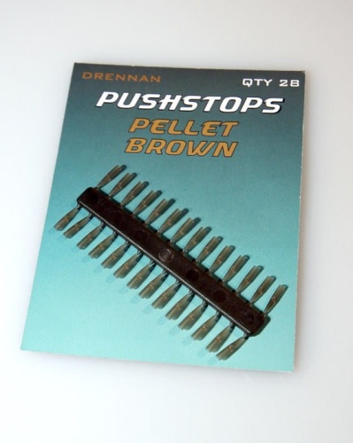 Stopery Drennan Pushstops Pellet Brown : Brązowe : 28 szt :   *69-487-002* sklep wędkarski makarfish 1.jpg