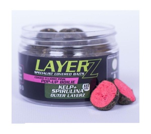 Kulki Star Baits LAYERZ Coated Kelp + Spirulina POP-UP Fluo Pink 14mm 60g WYPRZEDAŻ