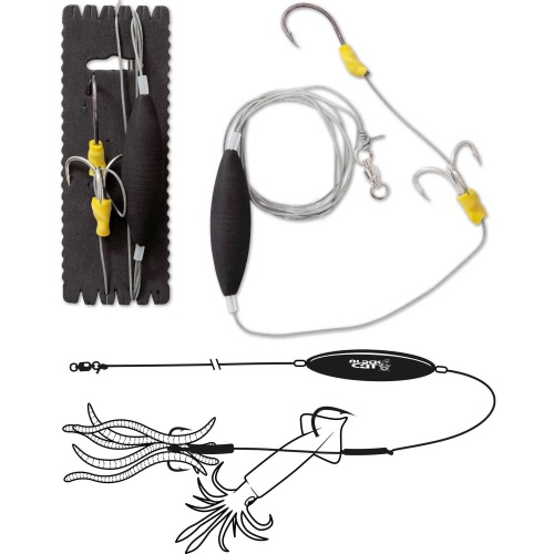 Zestaw Sumowy Black Cat Subfloat Worm and Calamari  / XL / 180 cm / Hak + Kotwica / 100 kg / *4336104* sklep wędkarski makarfish
