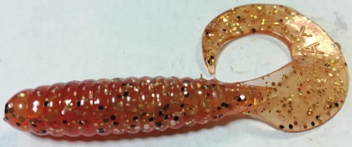 Twister Relax  przeźroczysto-rdzawy  z czarnym i złotym brokatem   9 cm sklep wędkarski makarfish.jpg