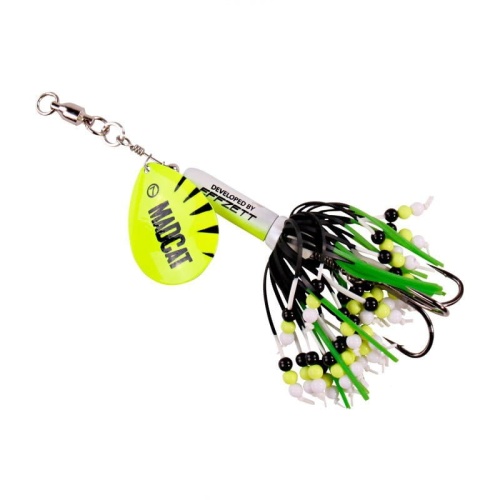 Obrotówka DAM MADCAT / Rattlin' Teaser Spinner / 85 g / Fluo Yellow / *5821002* sklep wędkarski makarfish