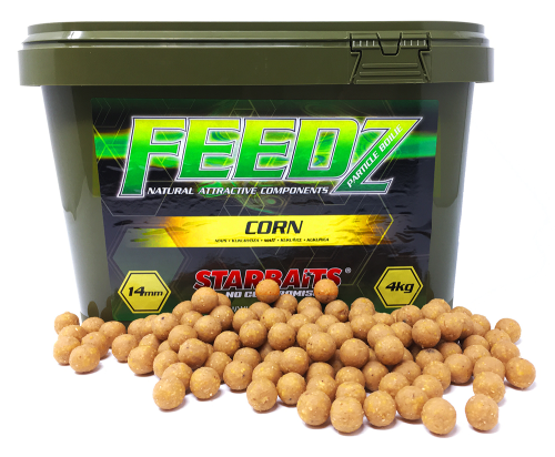 Kulki proteinowe Star Baits Feedz / Corn - Kukurydza / ∅ 14 mm / 4 kg / + wiaderko / *46217* sklep wędkarski makarfish 